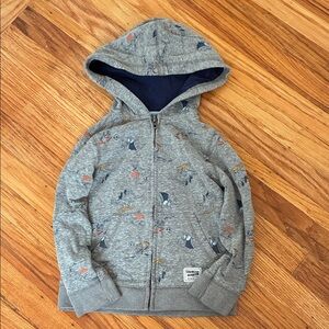 OshKosh B'gosh Gray Patterned Kids Hoodie
